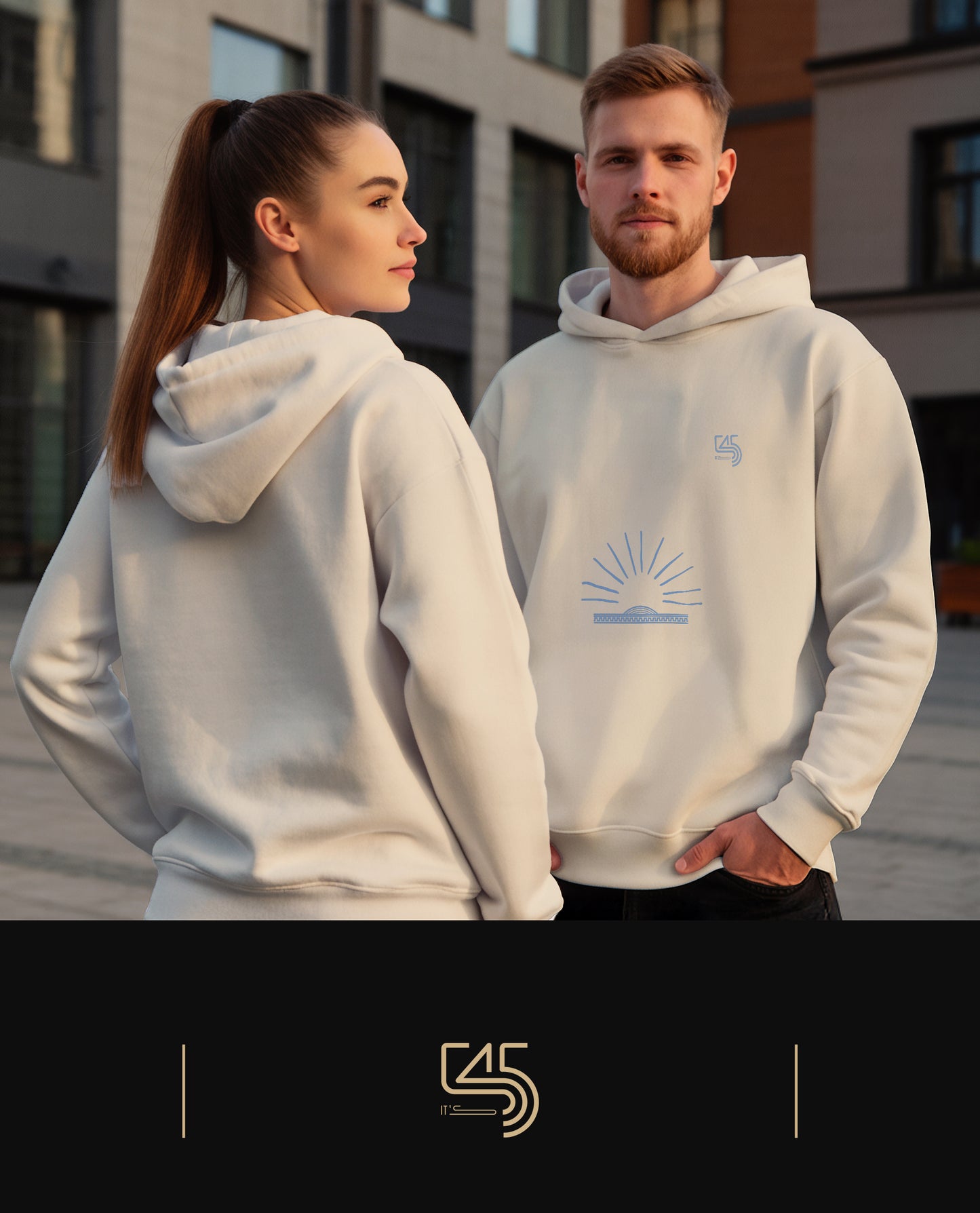 Blue Sun Hoodie Kapüşonlu Sweatshirt (2 Renk)