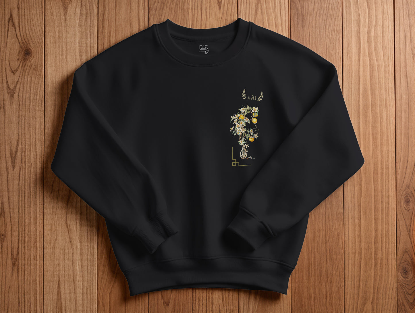 Flower It's 545 Sweatshirt (Renk: Siyah-Ekru) (545SWT0003)