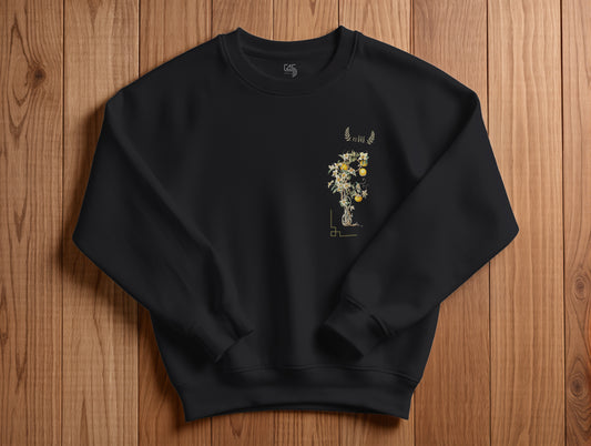 Flower It's 545 Sweatshirt (Renk: Siyah-Ekru) (545SWT0003)