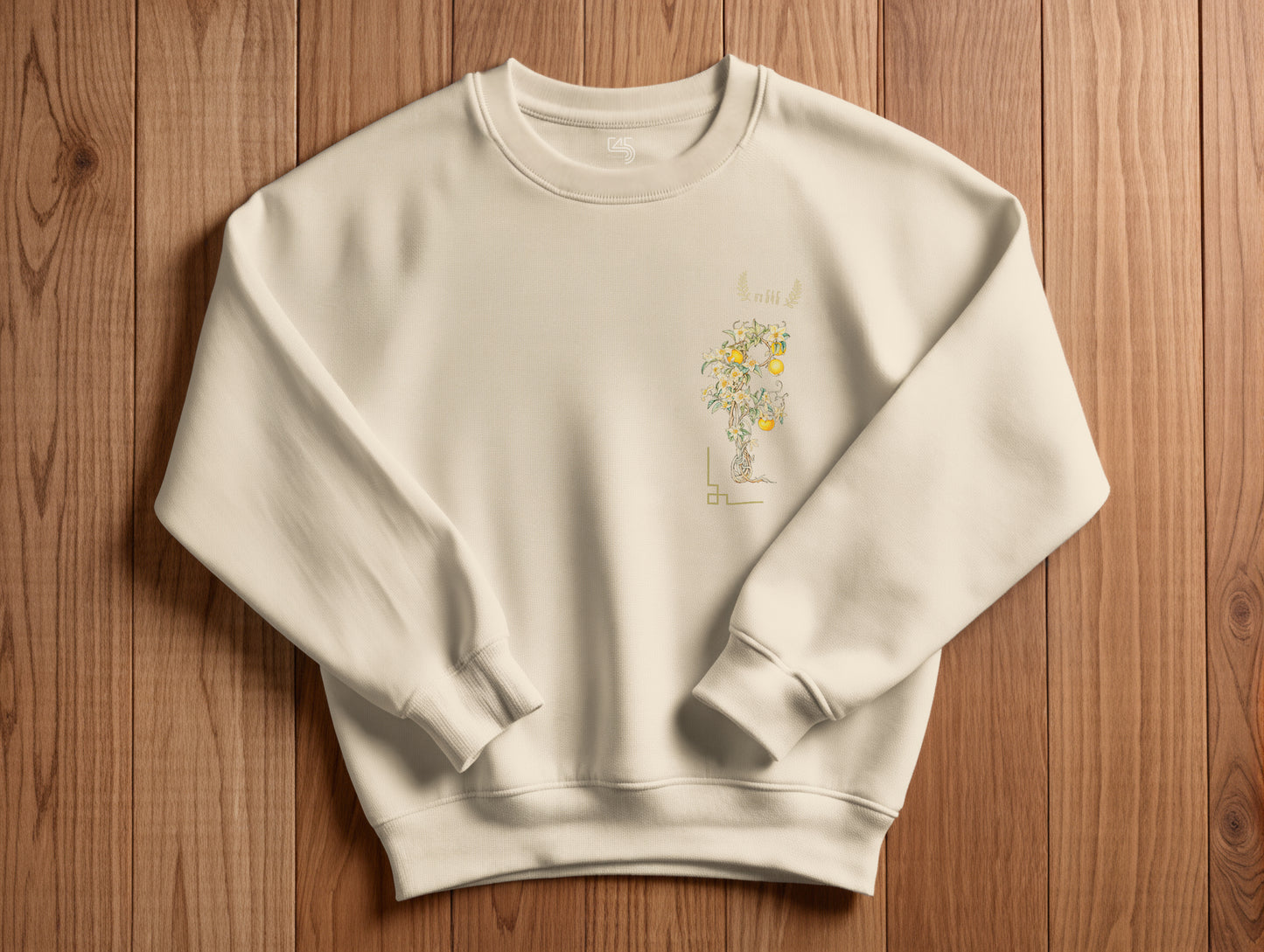 Flower It's 545 Sweatshirt (Renk: Siyah-Ekru) (545SWT0003)