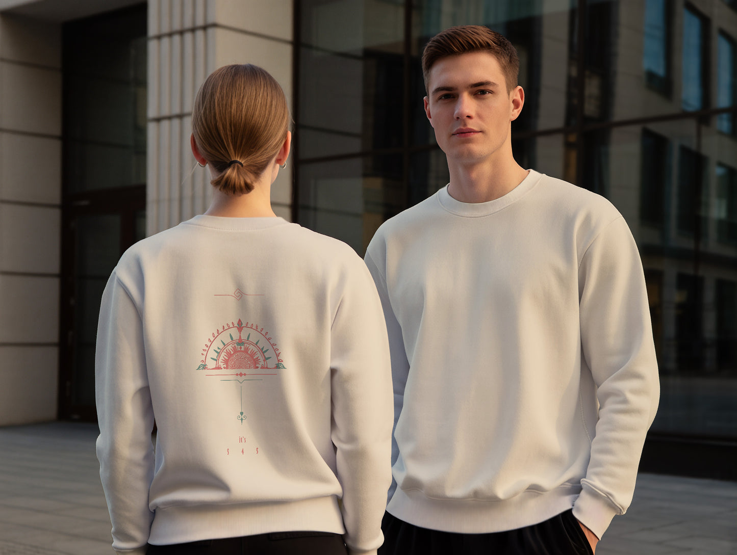 Sun It's 545 Sweatshirt (Renk: Siyah-Ekru) (545SWT0006)