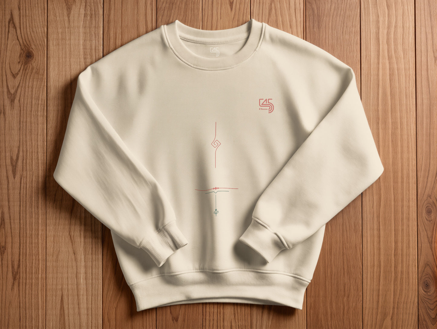 Line It's 545 Sweatshirt (Renk: Siyah-Ekru) (545SWT0007)