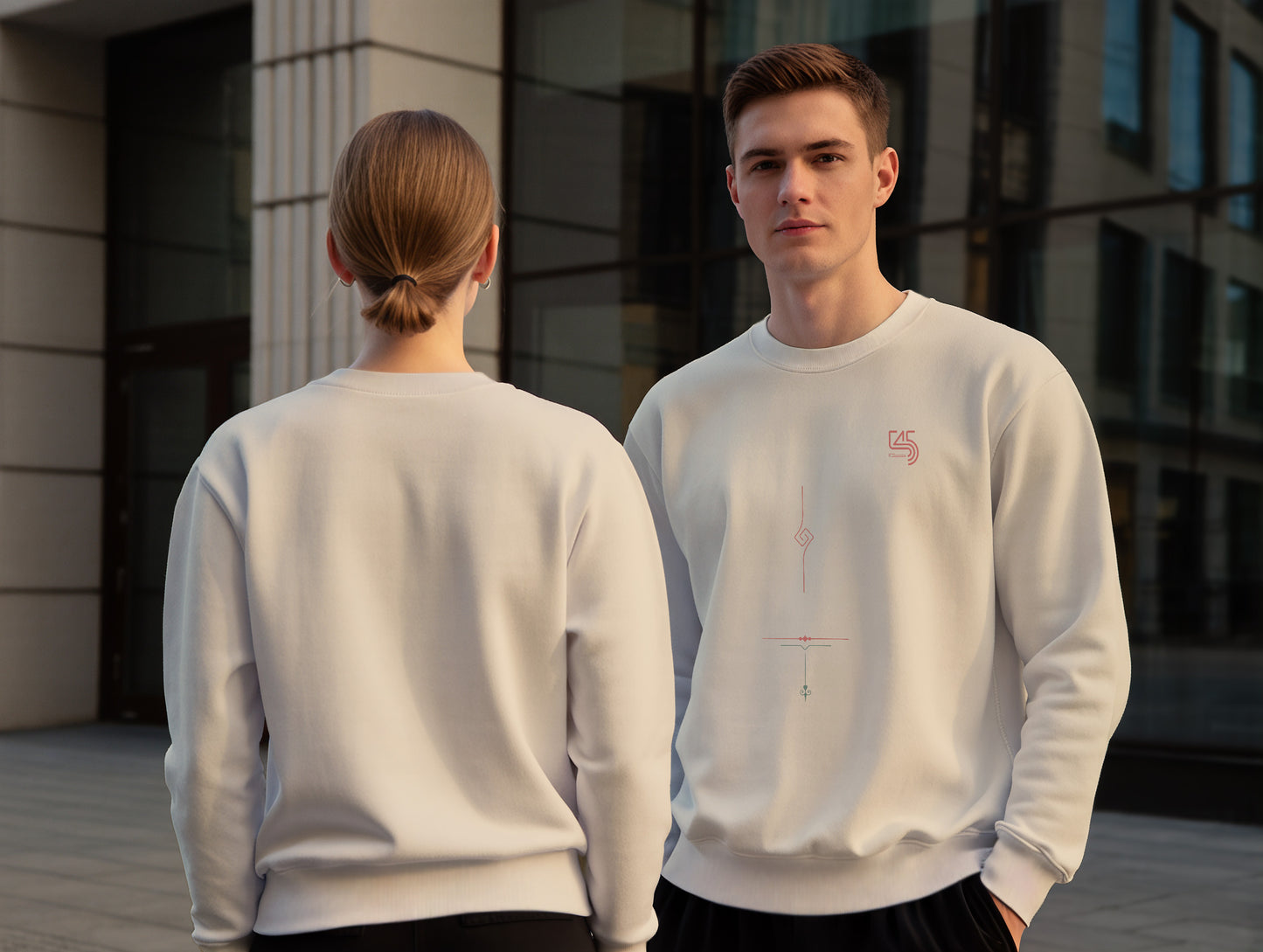 Line It's 545 Sweatshirt (Renk: Siyah-Ekru) (545SWT0007)