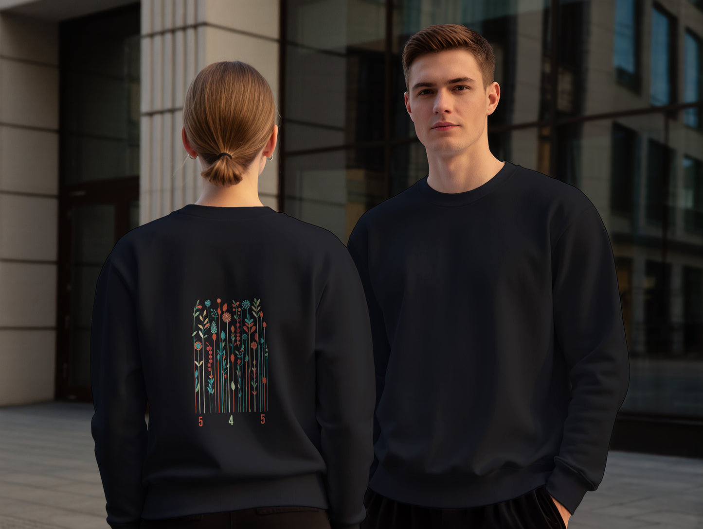 The Colors It's 545 Sweatshirt (Renk: Siyah-Ekru) (545SWT0009)