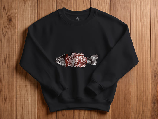 Fish & Rose It's 545 Sweatshirt (Renk: Siyah-Ekru) (545SWT0022)