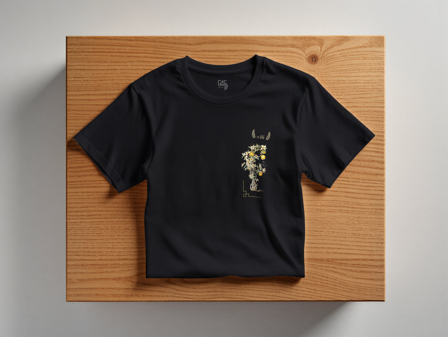 Flower it's 545 Over Size T-Shirt (Tişört) (Renk: Siyah-Beyaz) (545TSHO0002)