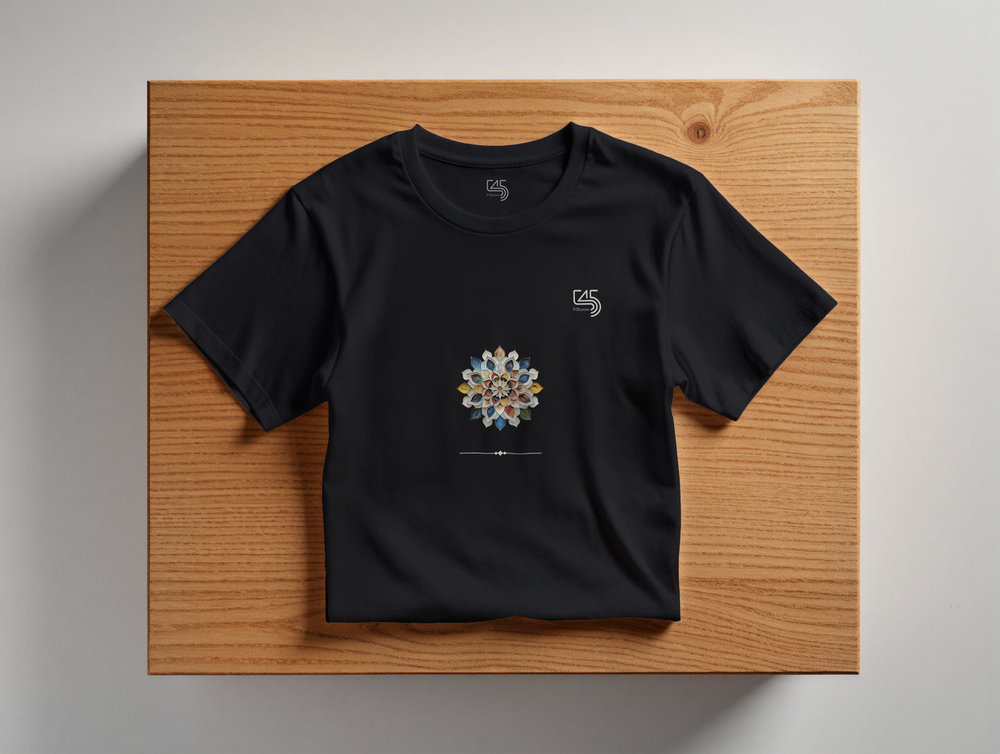 Flower it's 545 Over Size T-Shirt (Tişört) (Renk: Siyah-Beyaz) (545TSHO0004)