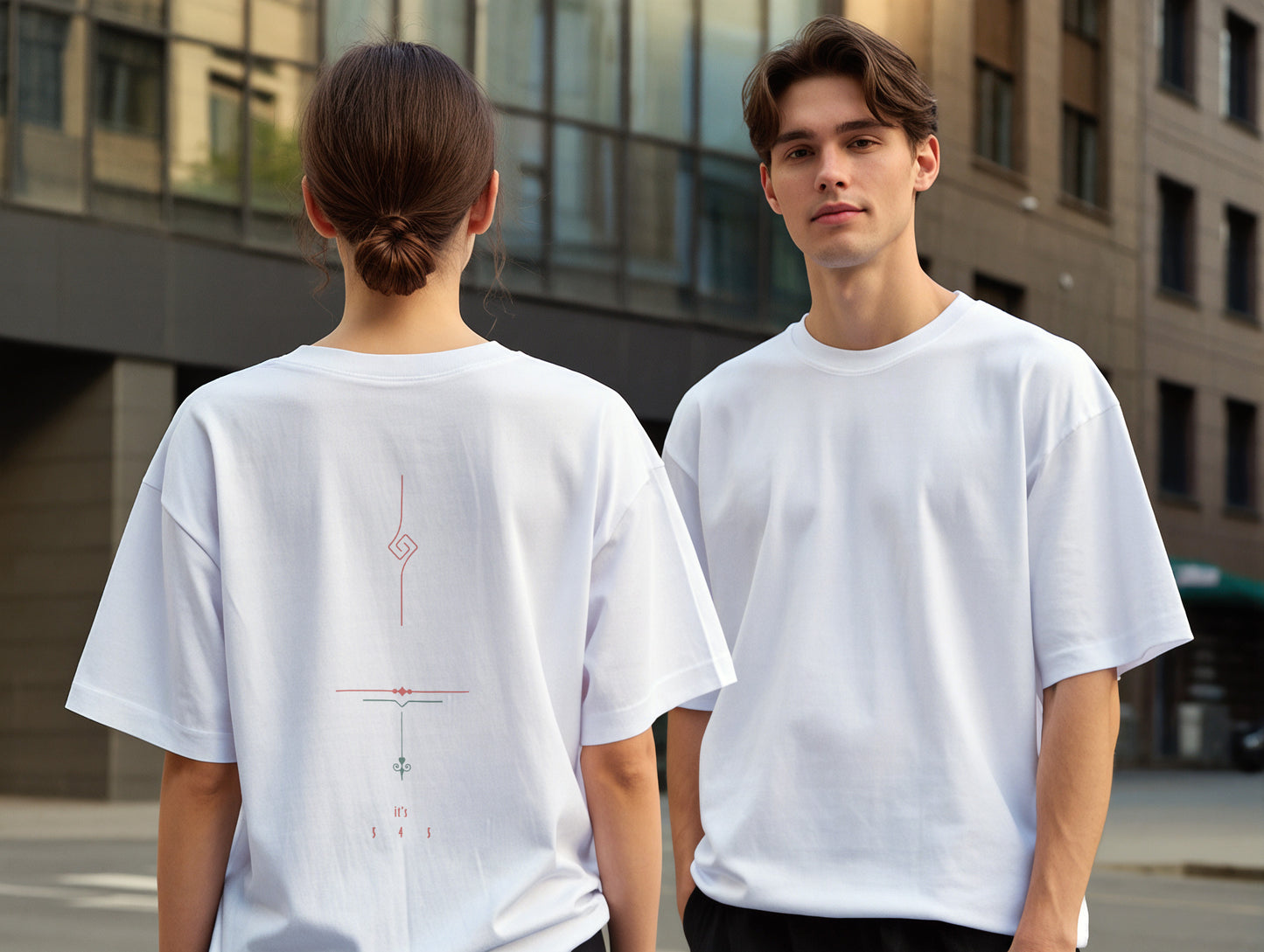 Line it's 545 Over Size T-Shirt (Tişört) (Renk: Siyah-Beyaz) (545TSHO0006)