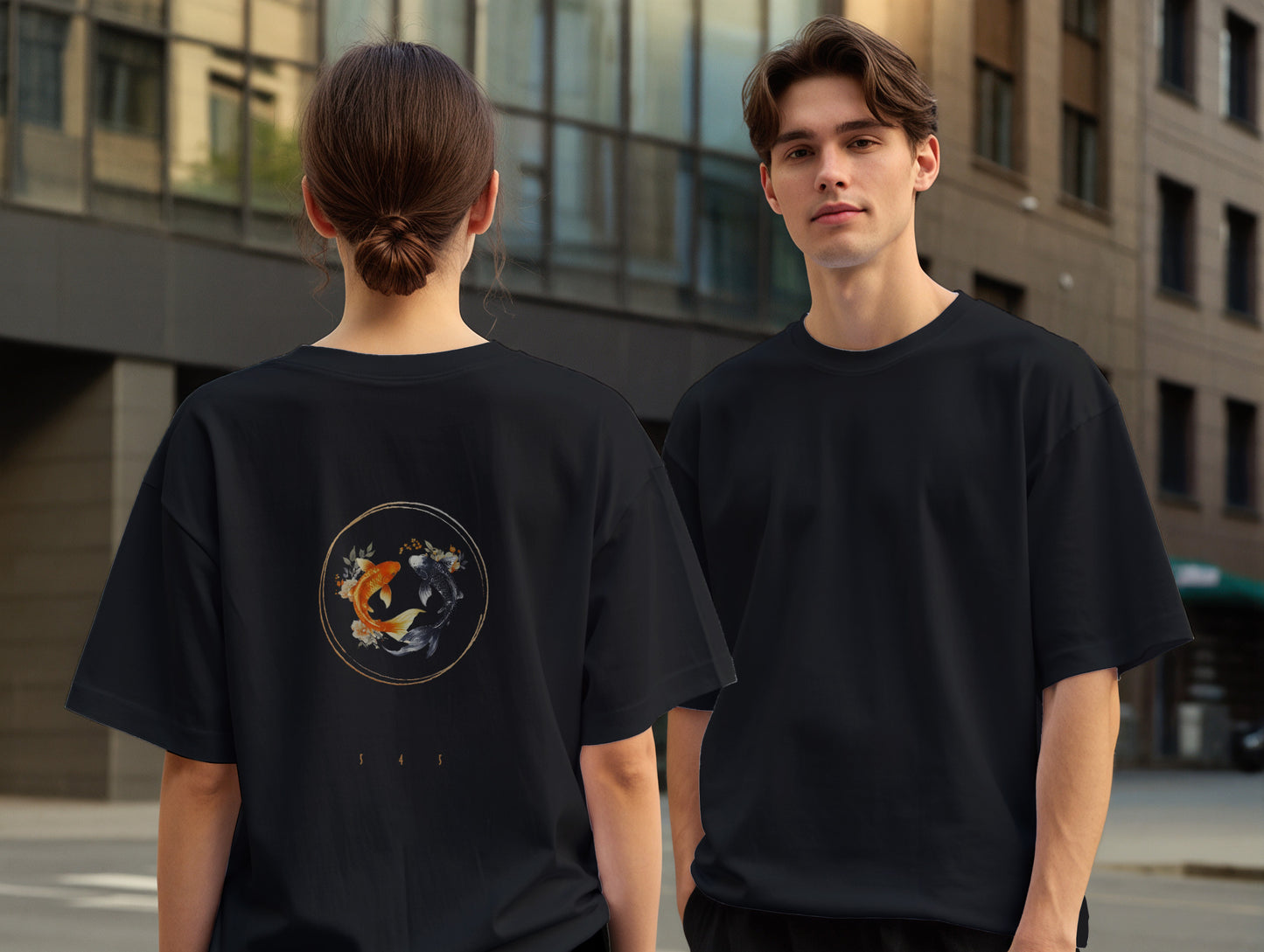 Koi it's 545 Over Size T-Shirt (Tişört) (Renk: Siyah-Beyaz) (545TSHO0007)