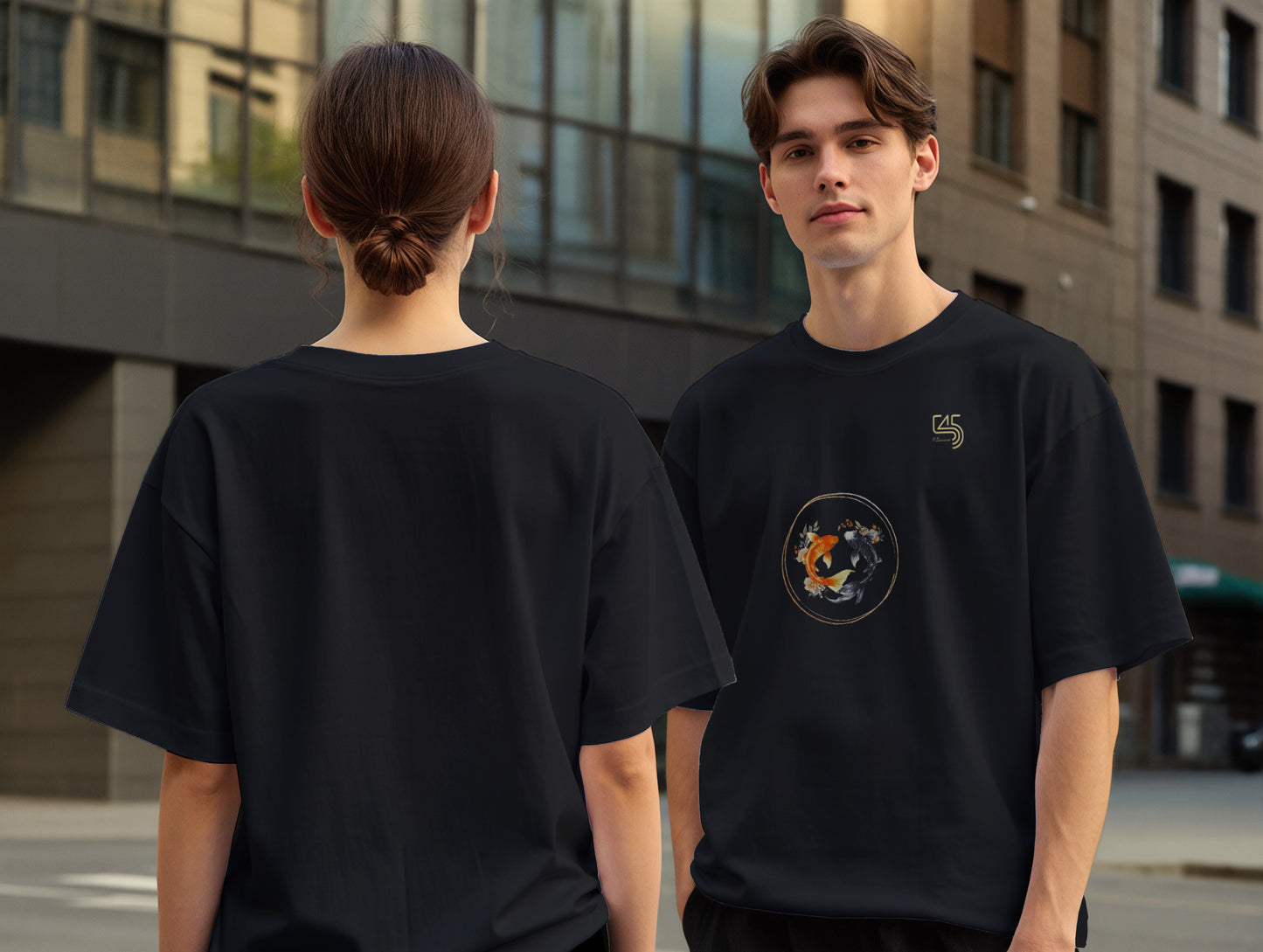 Koi it's 545 Over Size T-Shirt (Tişört) (Renk: Siyah-Beyaz) (545TSHO0007)