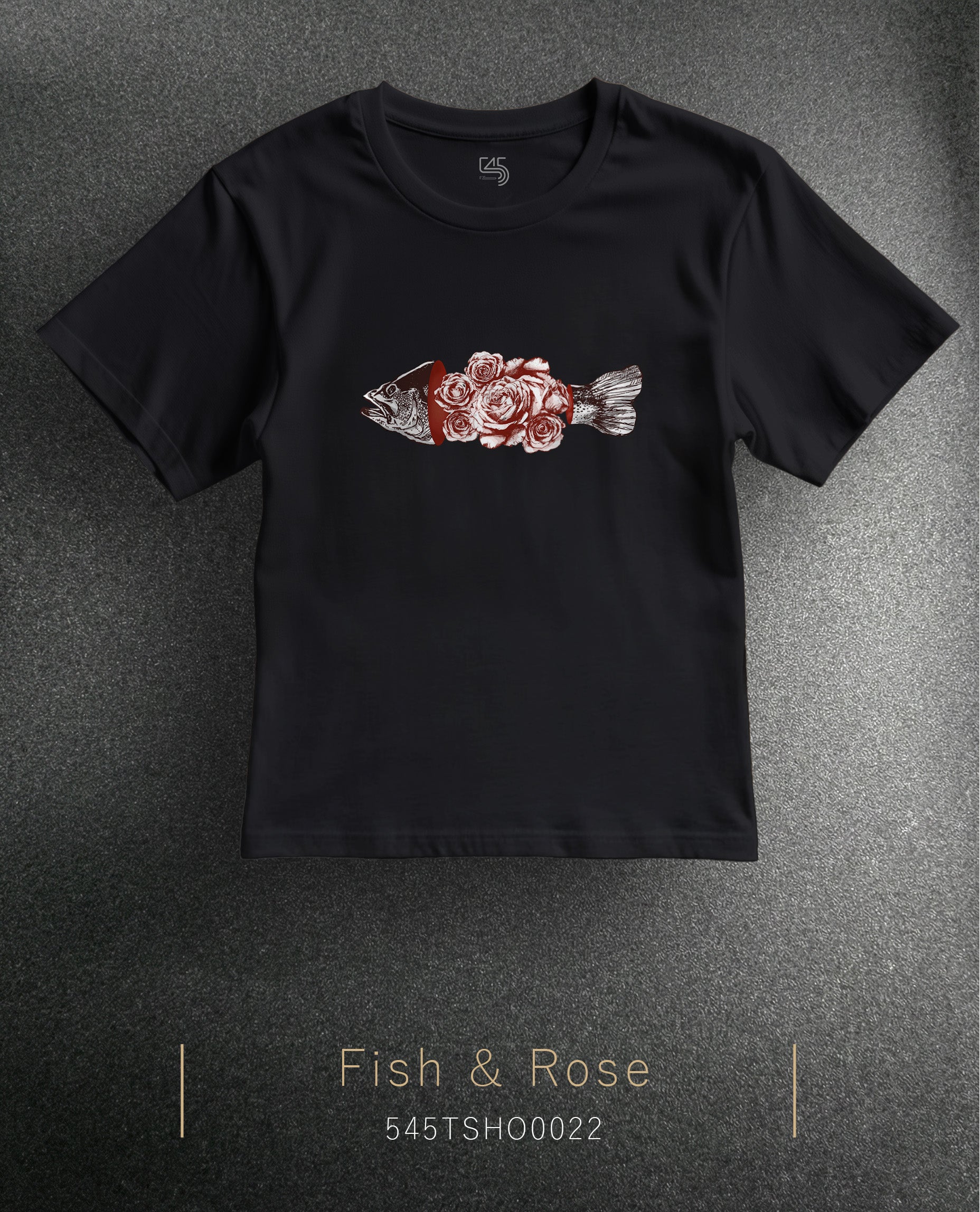 Fish & Rose Over Size T-Shirt (Tişört) 2 Renk