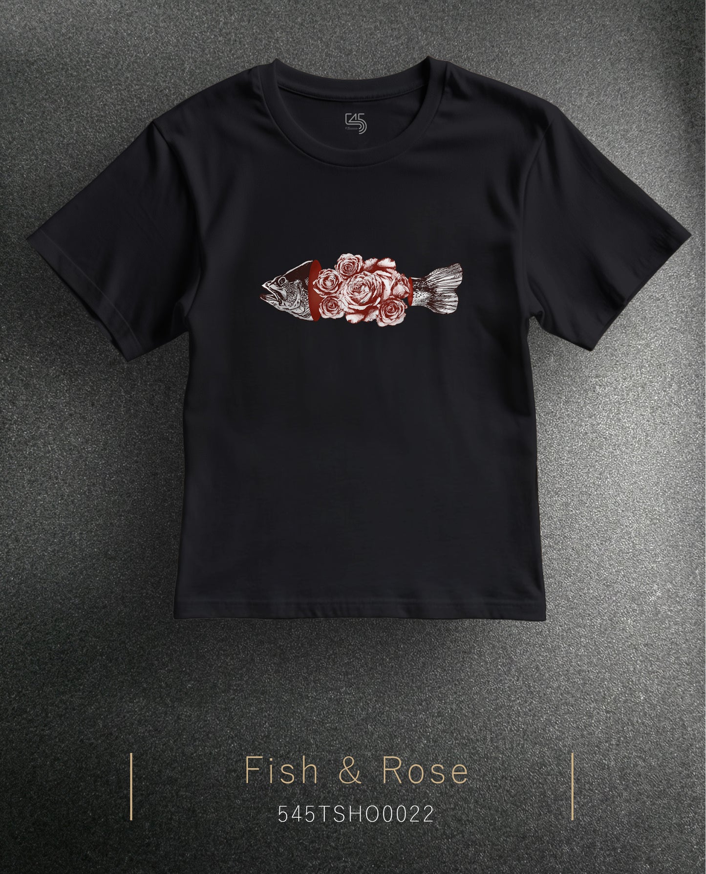 Fish & Rose Over Size T-Shirt (Tişört) 2 Renk