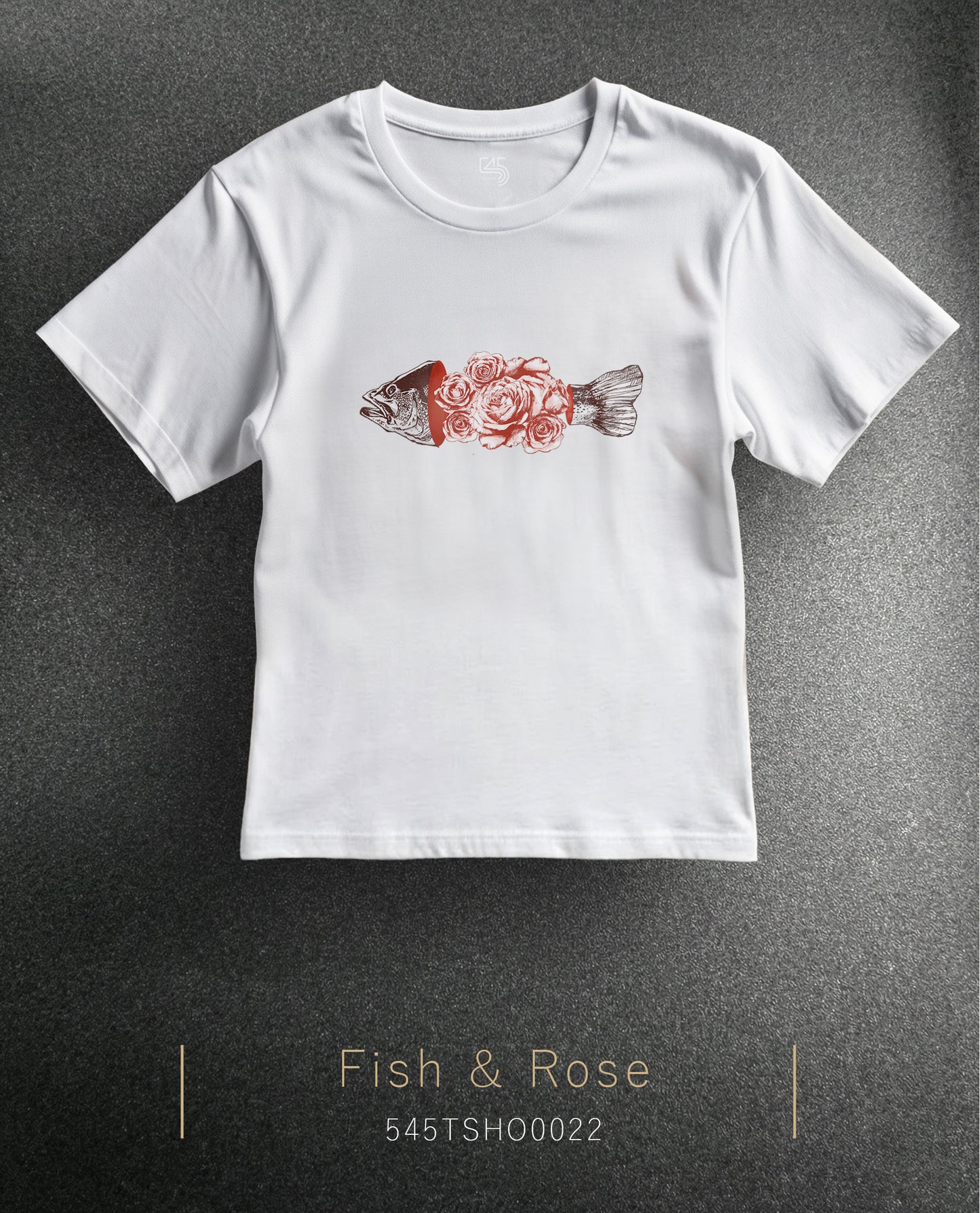 Fish & Rose Over Size T-Shirt (Tişört) 2 Renk