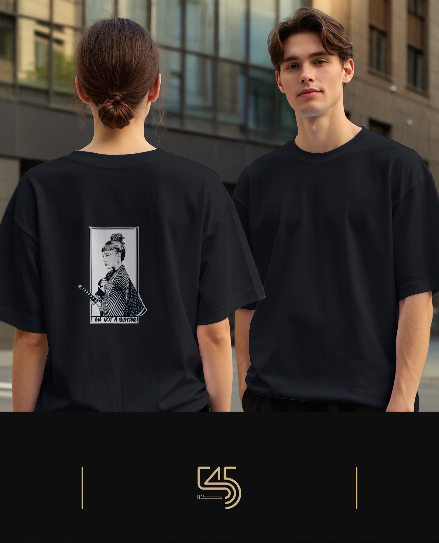 Sharp Silence "I Am Not a Quitter" Over Size T-Shirt (Tişört) 2 Renk