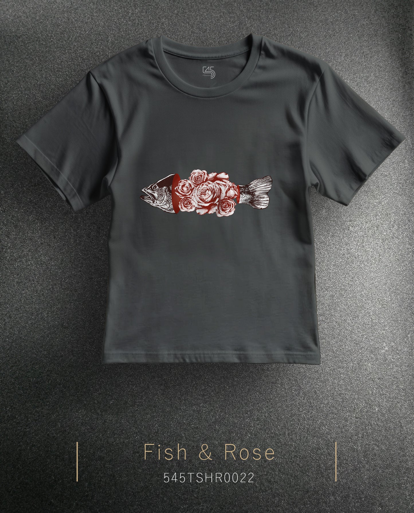 Fish & Rose Regular Size T-Shirt (7 Colors)