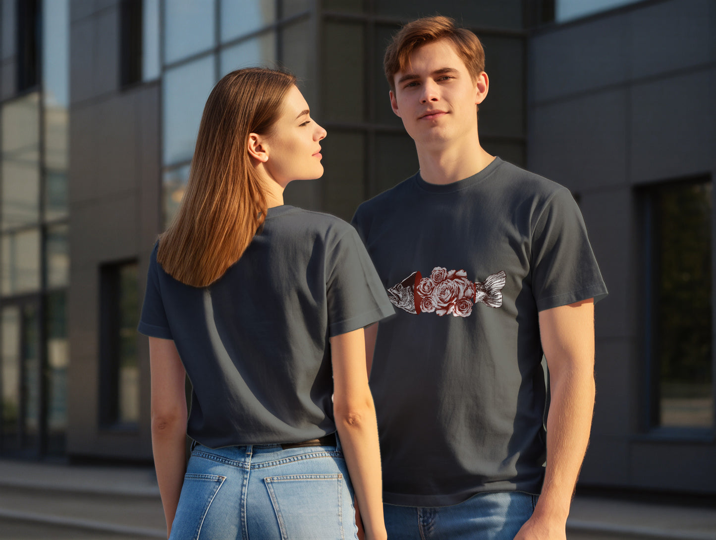 Fish & Rose it's 545 Regular Size T-Shirt (Tişört) (Renk: 7 Farklı Renk) (545TSHR0022)