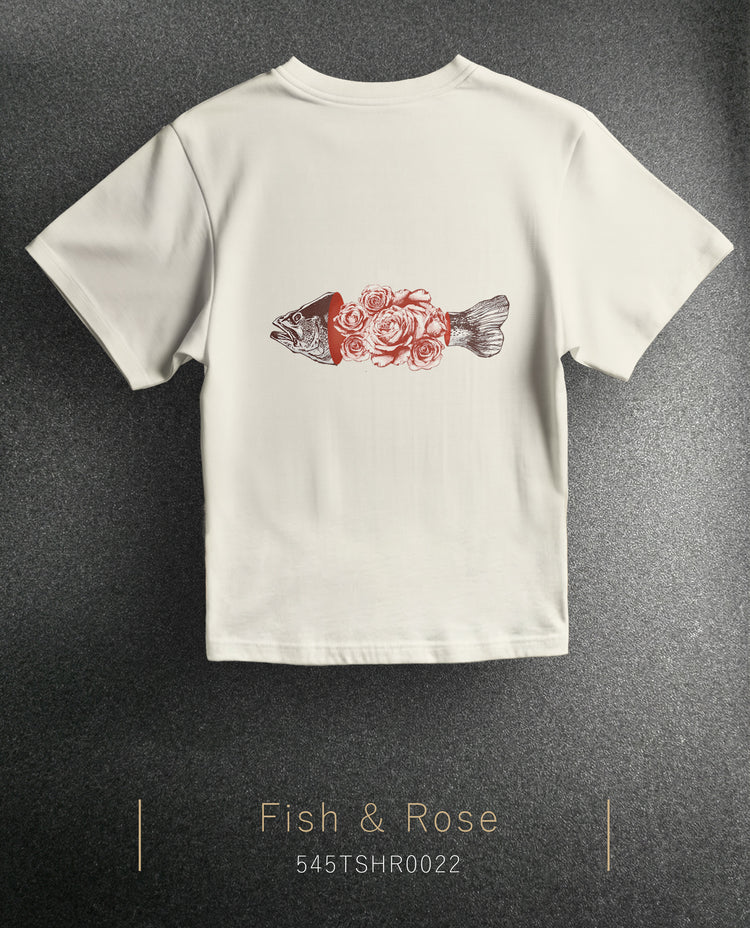 Fish & Rose Regular Size T-Shirt (Tişört) 7 Renk