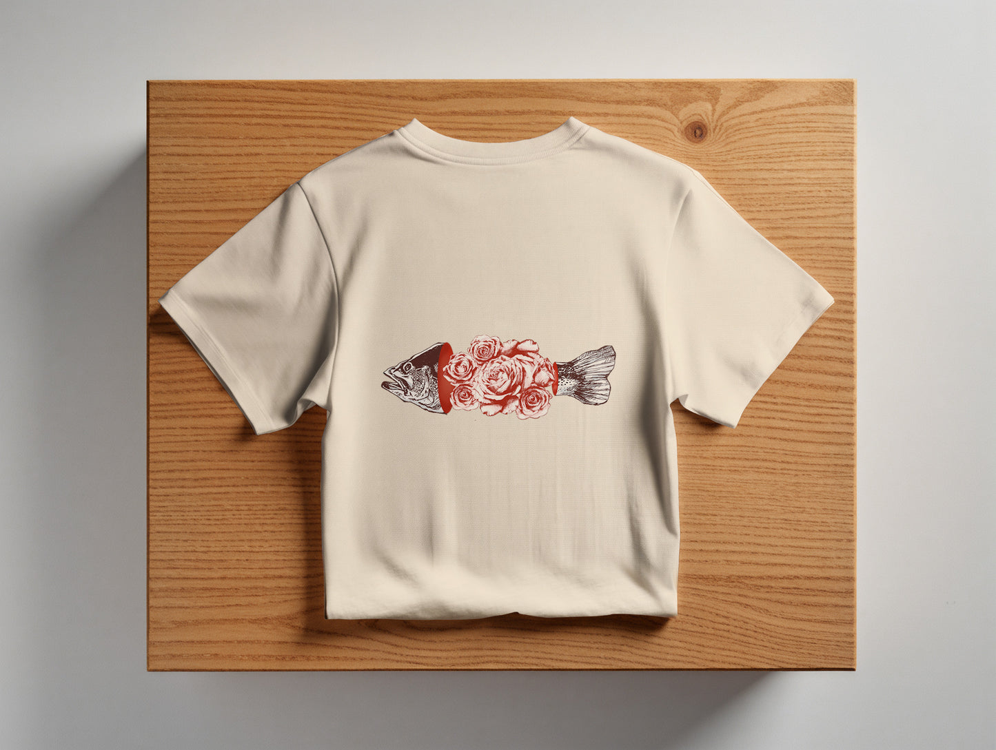 Fish & Rose it's 545 Regular Size T-Shirt (Tişört) (Renk: 7 Farklı Renk) (545TSHR0022)