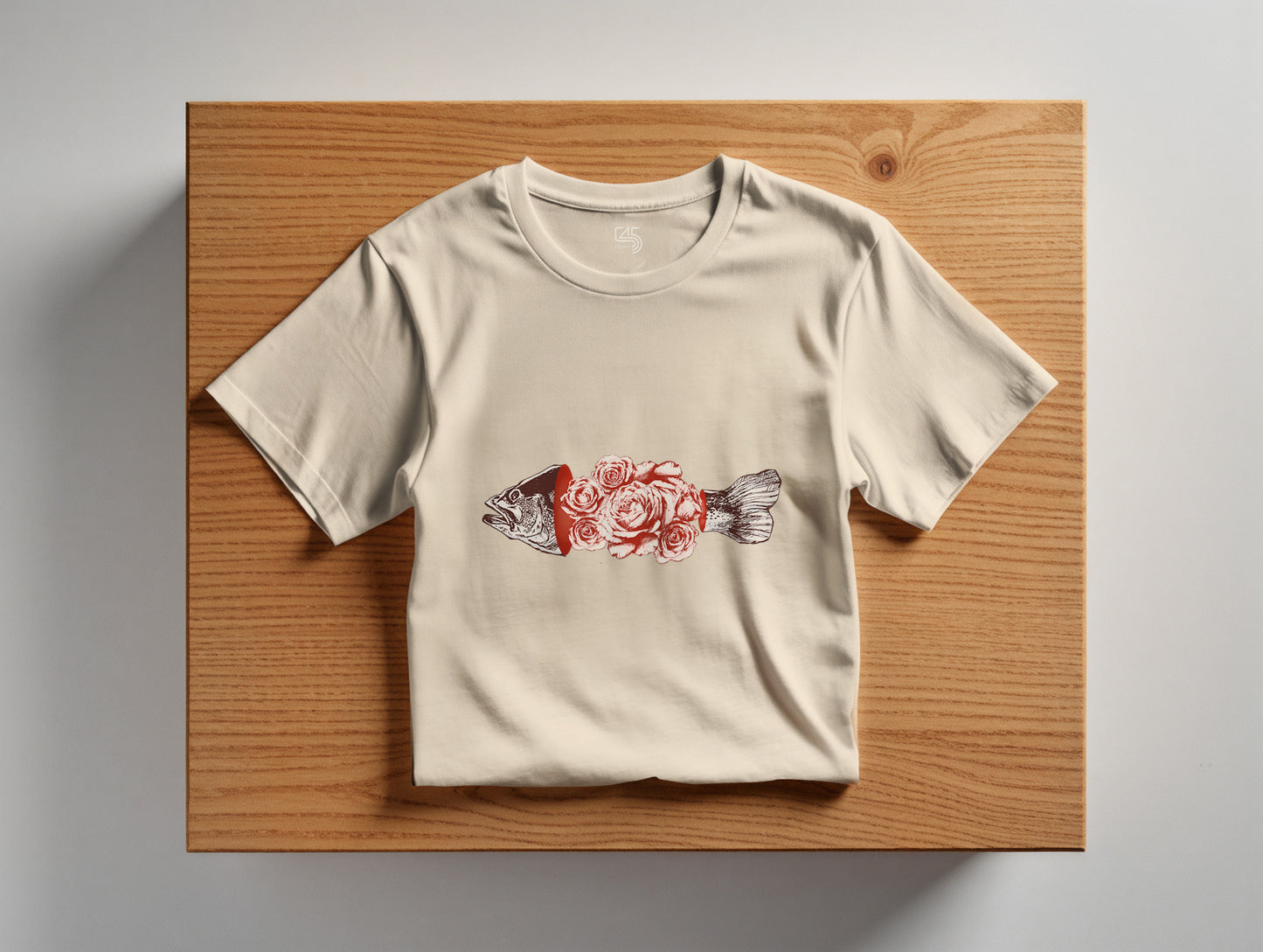 Fish & Rose it's 545 Regular Size T-Shirt (Tişört) (Renk: 7 Farklı Renk) (545TSHR0022)