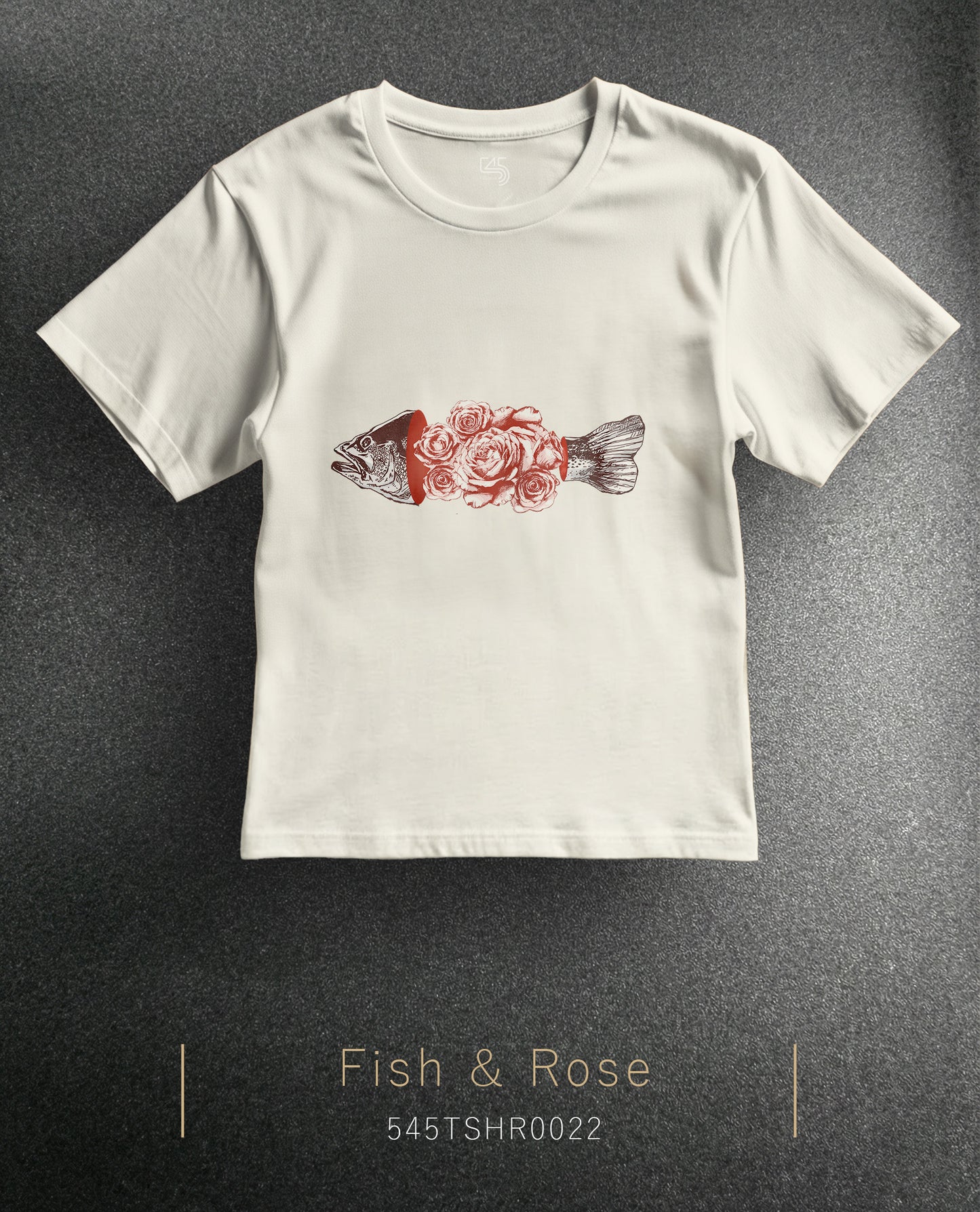 Fish & Rose Regular Size T-Shirt (7 Colors)