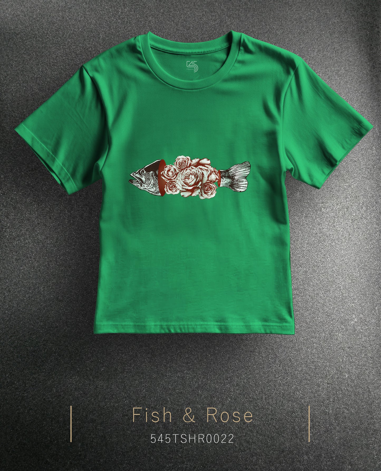 Fish & Rose Regular Size T-Shirt (7 Colors)