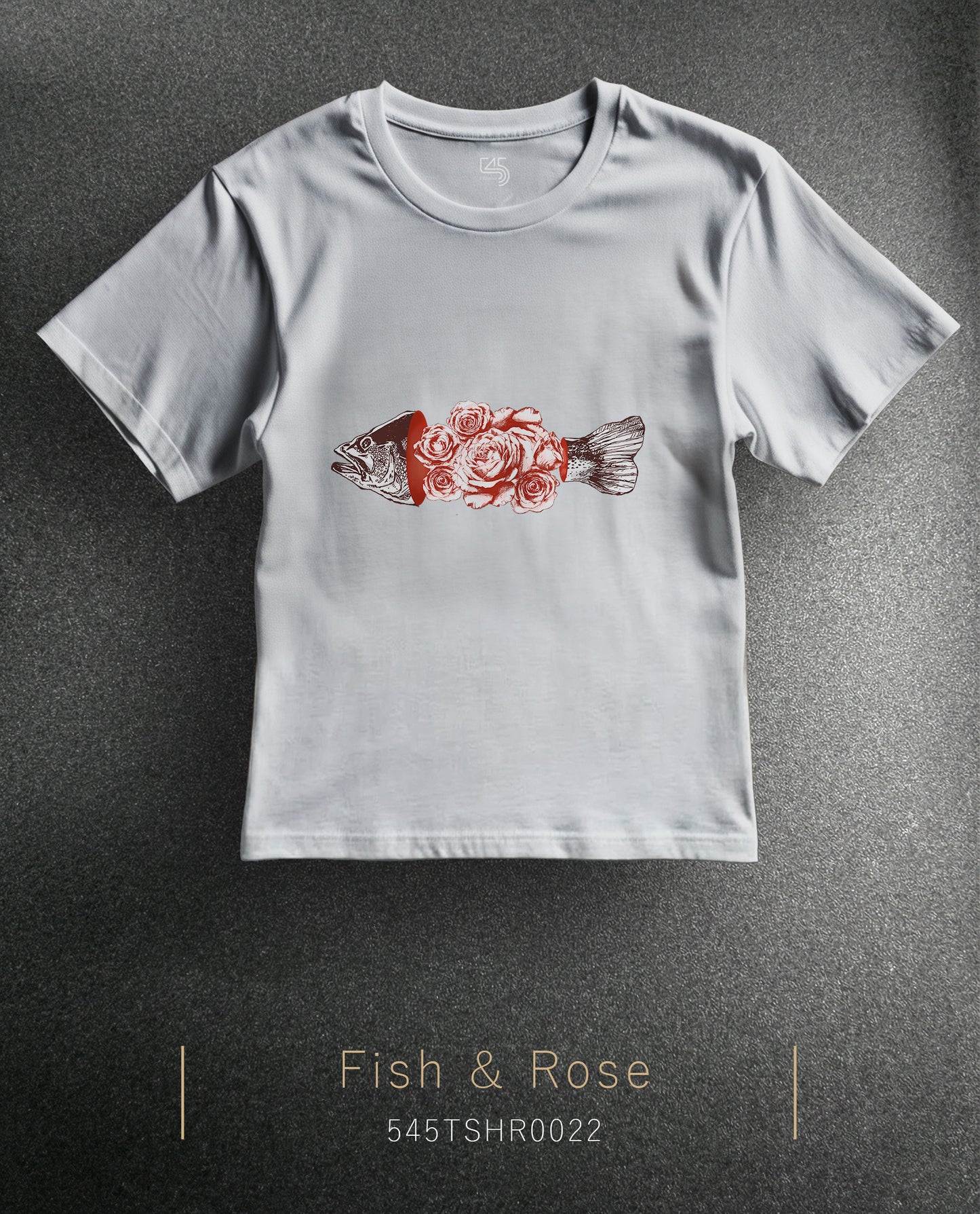Fish & Rose Regular Size T-Shirt (7 Colors)