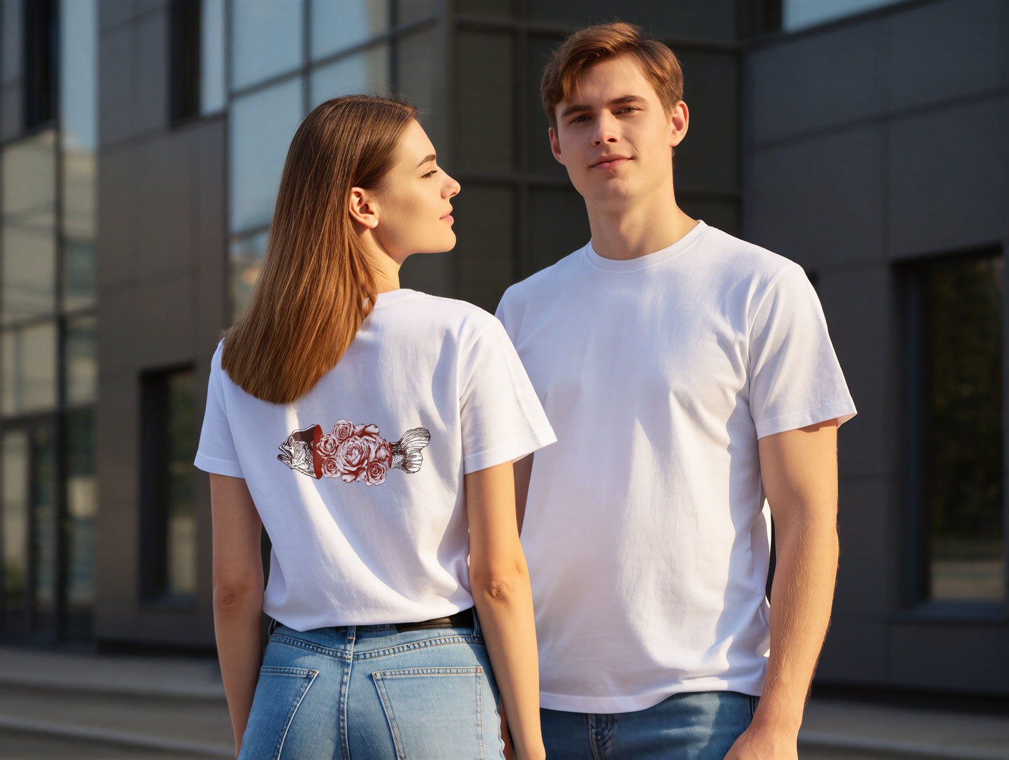 Fish & Rose it's 545 Regular Size T-Shirt (Tişört) (Renk: 7 Farklı Renk) (545TSHR0022)