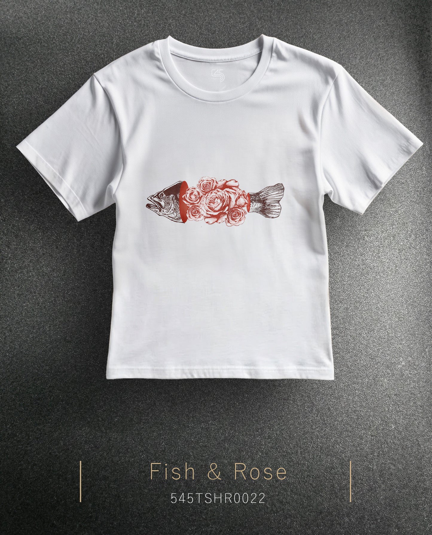 Fish & Rose Regular Size T-Shirt (7 Colors)