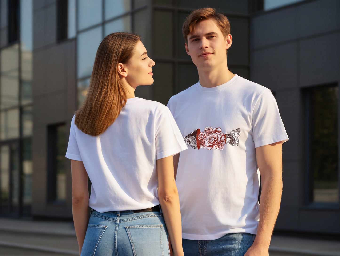 Fish & Rose it's 545 Regular Size T-Shirt (Tişört) (Renk: 7 Farklı Renk) (545TSHR0022)