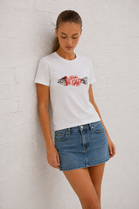 Fish & Rose Regular Size T-Shirt (7 Colors)