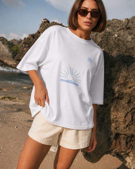 Blue Sun Over Size T-Shirt (Tişört) 2 Renk