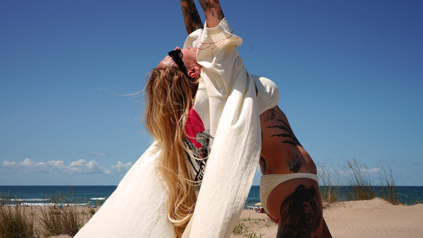 No Quit  ( "I Am Not a Quitter" serisi ) Keten Kimono