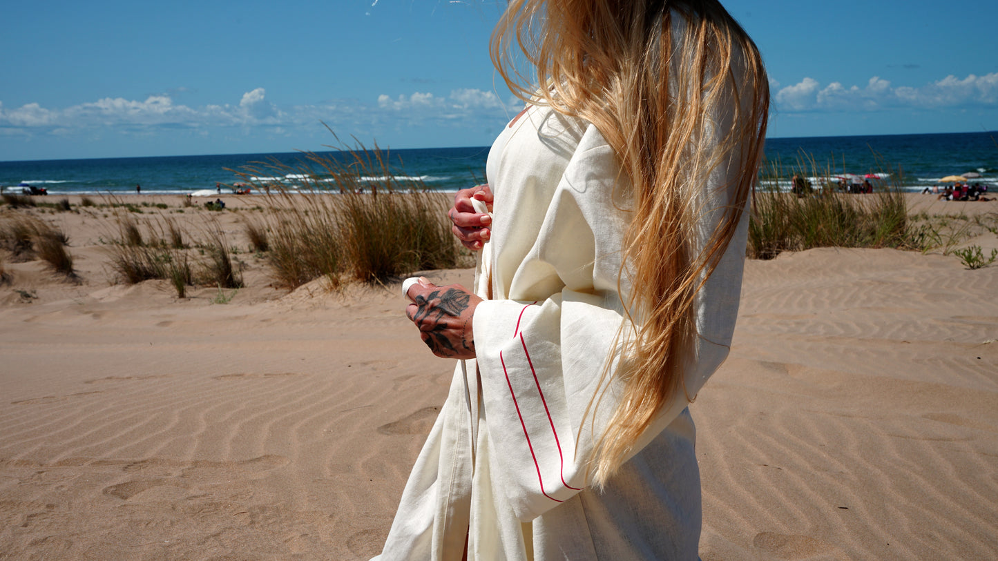 No Quit  ( "I Am Not a Quitter" serisi ) Keten Kimono