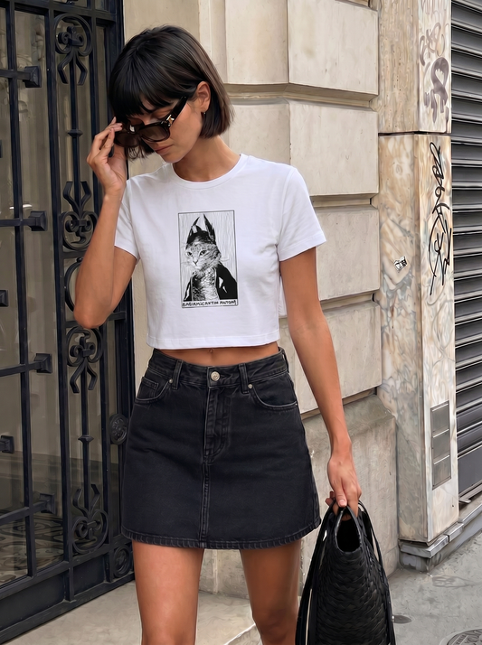 The Cat Anton Crop Size T-Shirt (T-shirt) 5 Colors