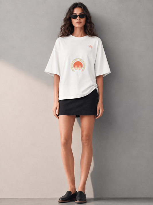 Sunset Over Size T-Shirt (Tişört) 2 Renk