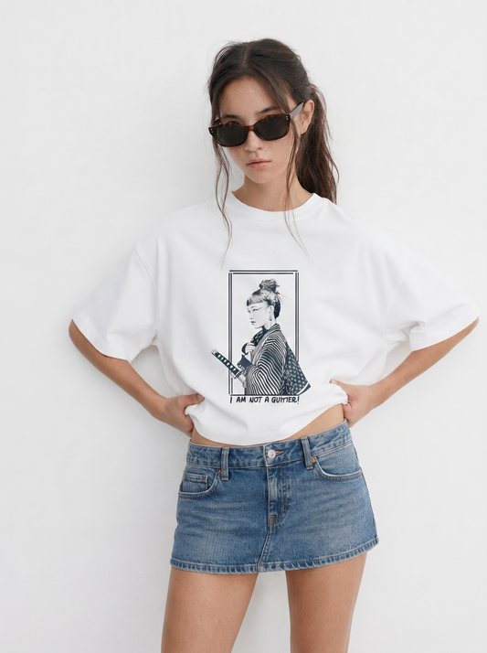 Sharp Silence "I Am Not a Quitter" Over Size T-Shirt (Tişört) 2 Renk