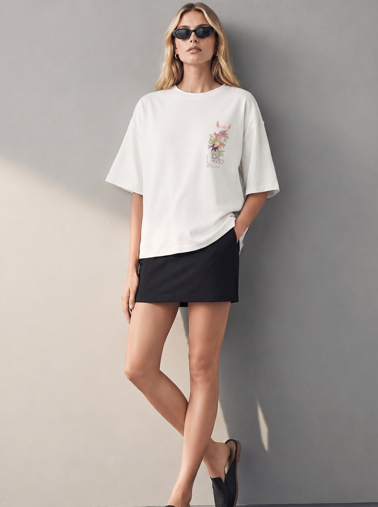 Wild Clematis Over Size T-Shirt (Tişört) 2 Renk