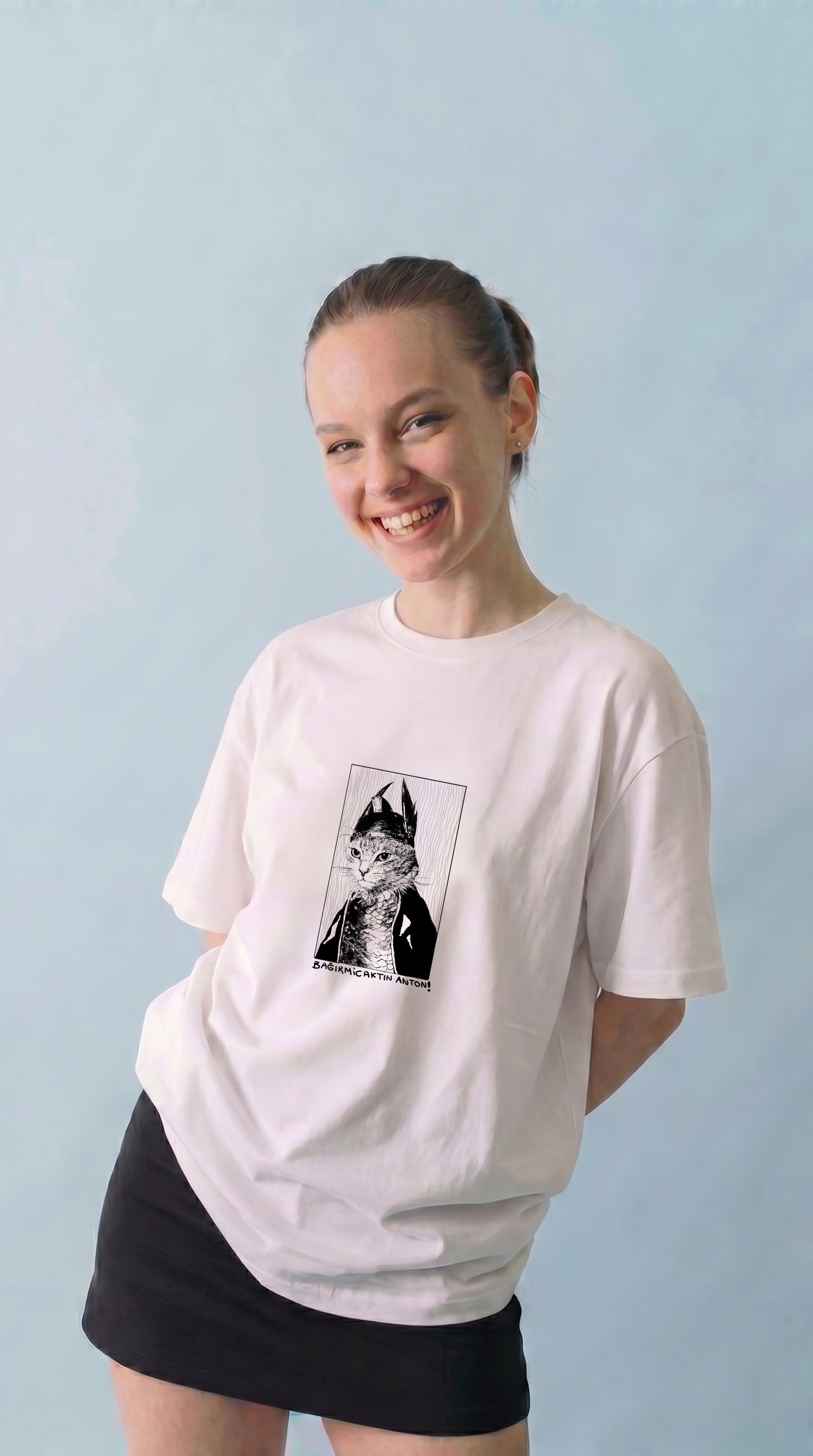 The Cat Anton Over Size T-Shirt (Tişört) 2 Renk